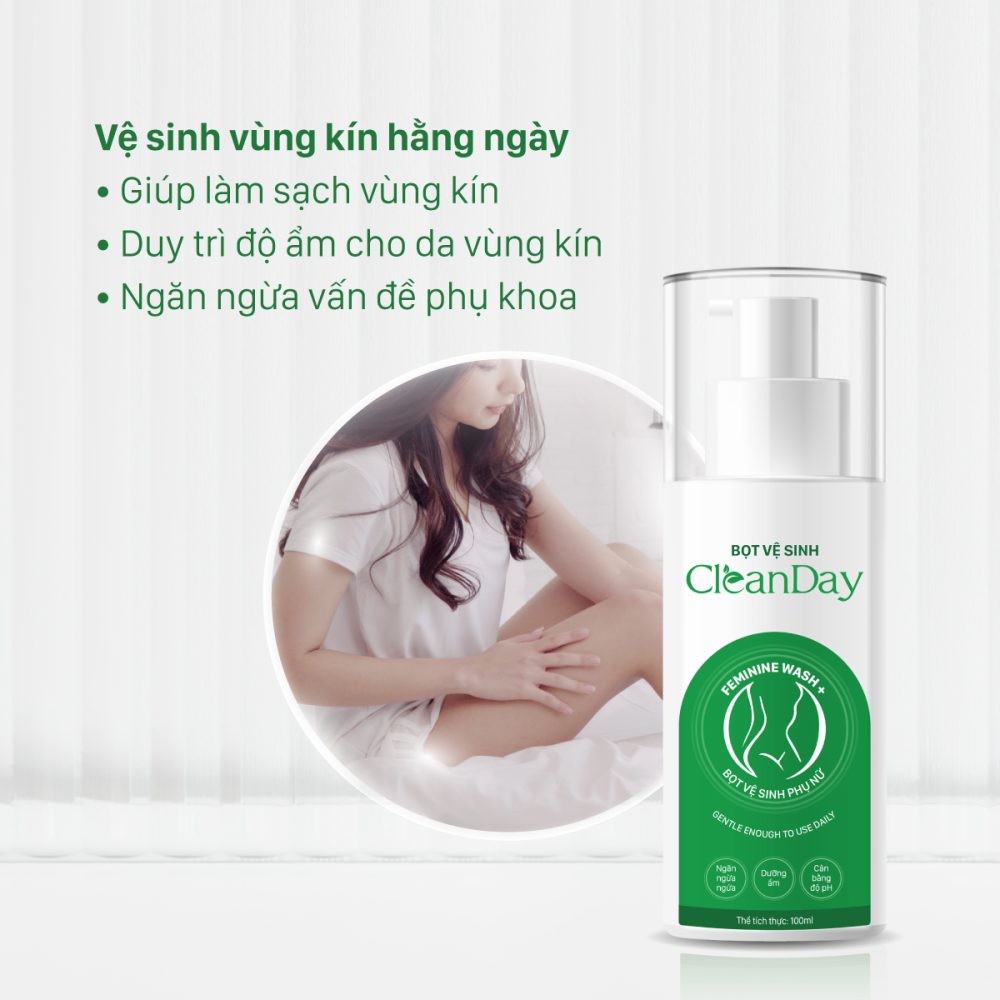 Công dụng bọt vệ sinh phụ nữ cleanday