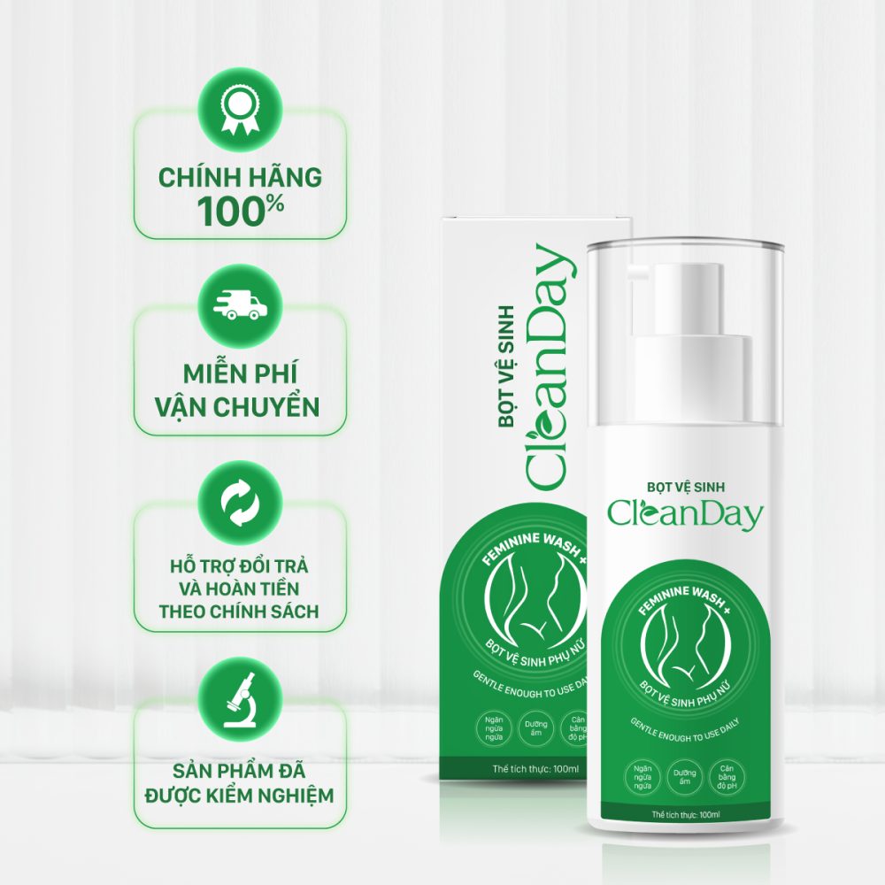 Bọt vệ sinh phụ nữ Cleanday chính hãng 100%