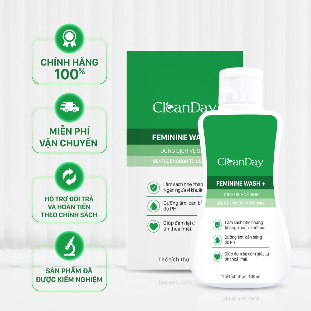 Dung dịch vệ sinh phụ nữ Cleanday chính hãng 100%