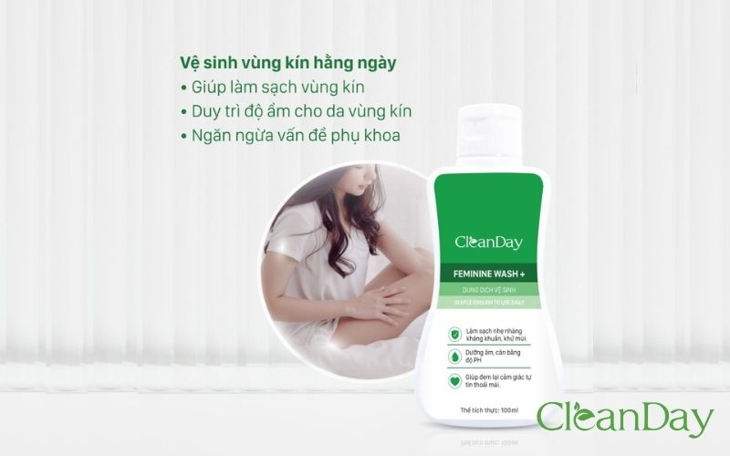 Công dụng dung dịch vệ sinh nữ CleanDay chiết xuất thiên nhiên 