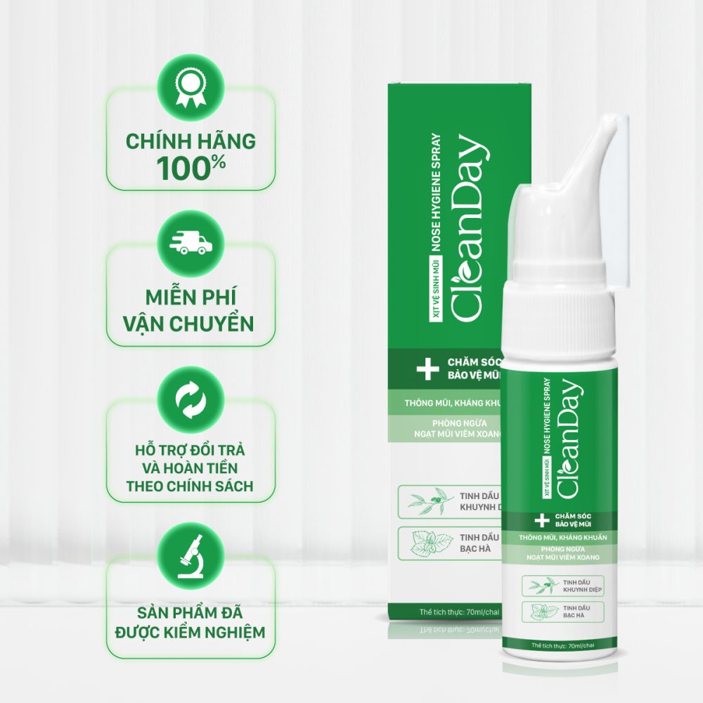 Xịt mũi thảo dược Cleanday chính hãng 100%