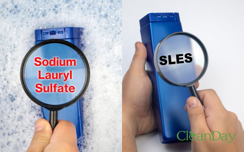 2 hợp chất xà phòng thường thấy đó là Sodium Lauryl Sulfate (SLS) và Sodium Laureth Sulfate (SLES)