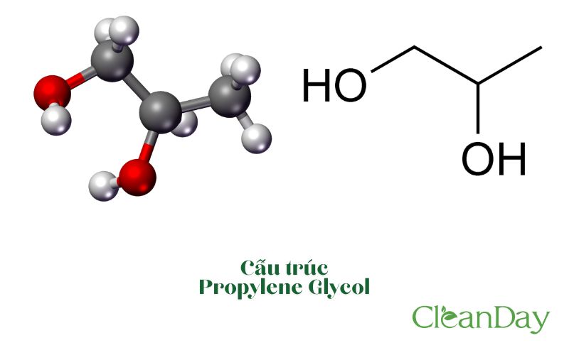 Cấu trúc của propylene glycol